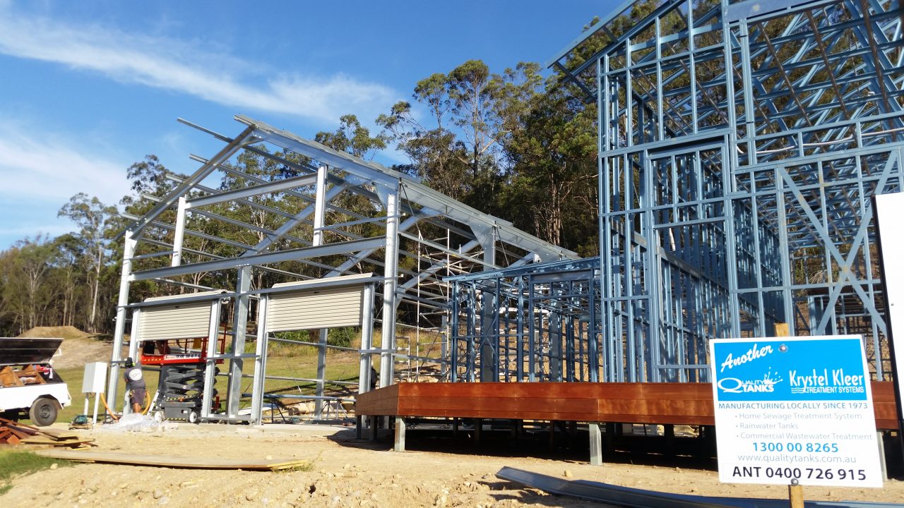 House & Portal Frame Shed Combination | Ultimate Steel Framing | Gold ...